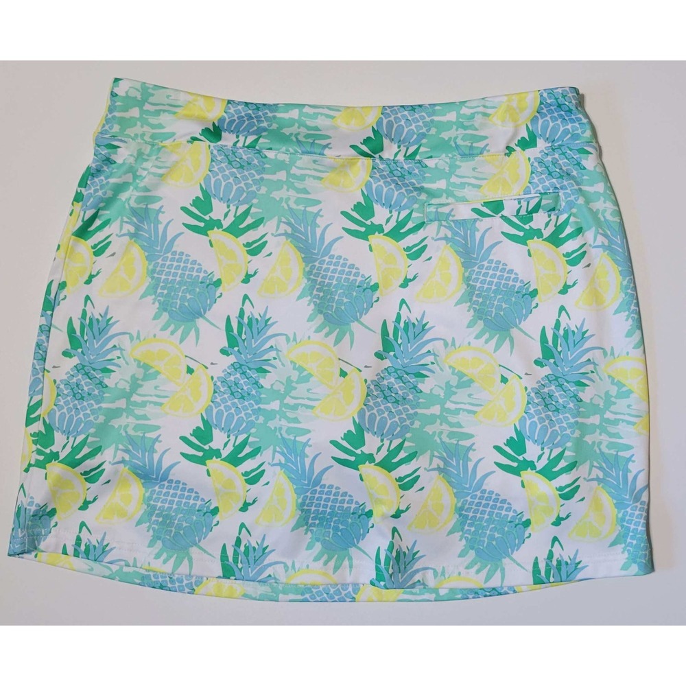 Pebble Beach Dry-Luxe Performance Skort, Pineapple Lemon Print - Picture 2 of 7